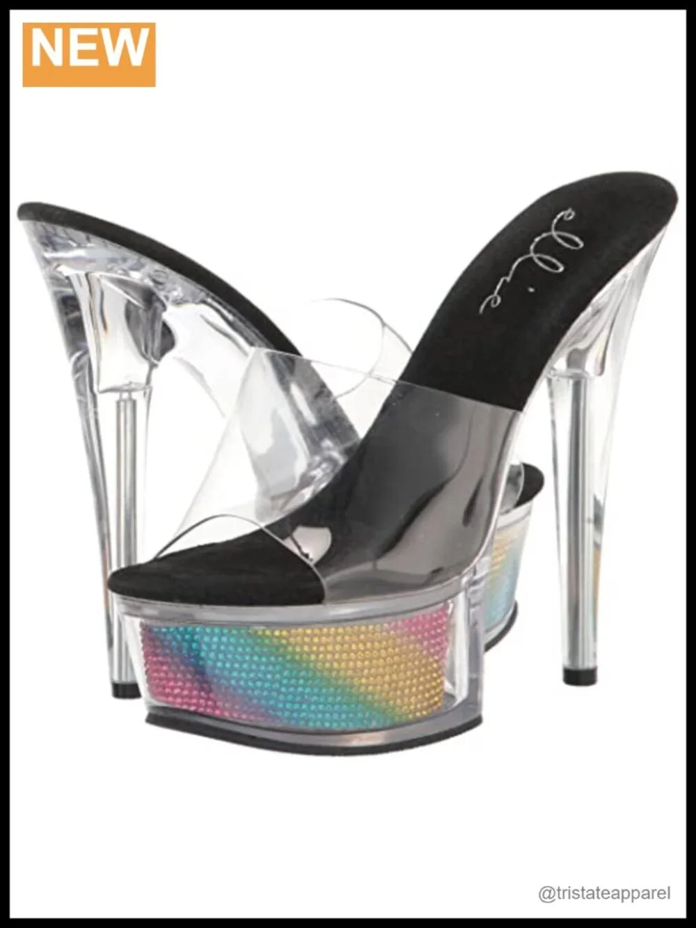 Platform Stiletto Heel Slide Sandals Open Toe Slip On Slingback